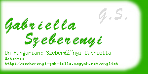 gabriella szeberenyi business card